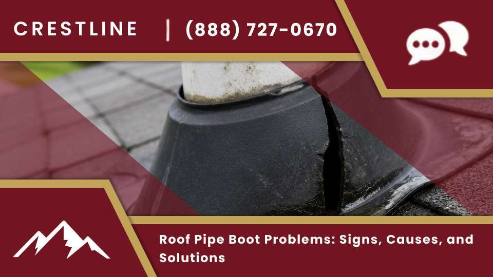 Cracked roof pipe boot with a pipe boot leak before pipe boot replacement